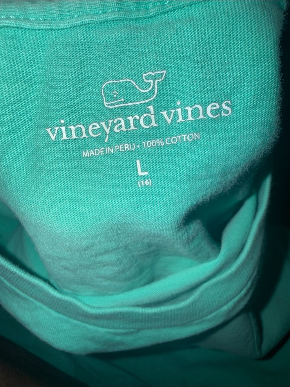 Vineyard Vines Turquoise Logo Tee - Picture 2 of 8